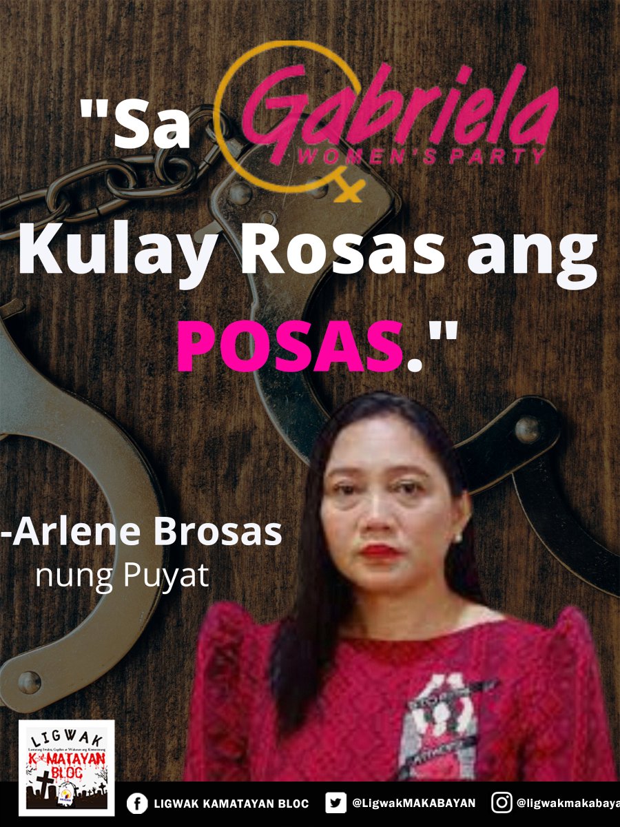 forpeace_oneph's tweet photo. "Sa Gabriela partylist, Kulay rosas and Posas" Starring Arlene Brosas - Ligwak kamatayan Bloc

#HuwagMagpaloko
#NOToCPPNDFNPA https://t.co/7OwNFwlrCI