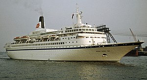 CruiseJipe's tweet photo. #MVBoudicca (also known as #RoyalVikingSky, #Sunward, #BirkaQueen, #GoldenPrincess, #SuperStar Capricorn, #HyundaiKeumgang, #SuperStarCapricorn and #GrandLatino) was a Royal Viking Star-class cruise ship that last served as accommodation vessel at #Pendik, near #TuzlaShipyard. https://t.co/DzzeHtFOW4