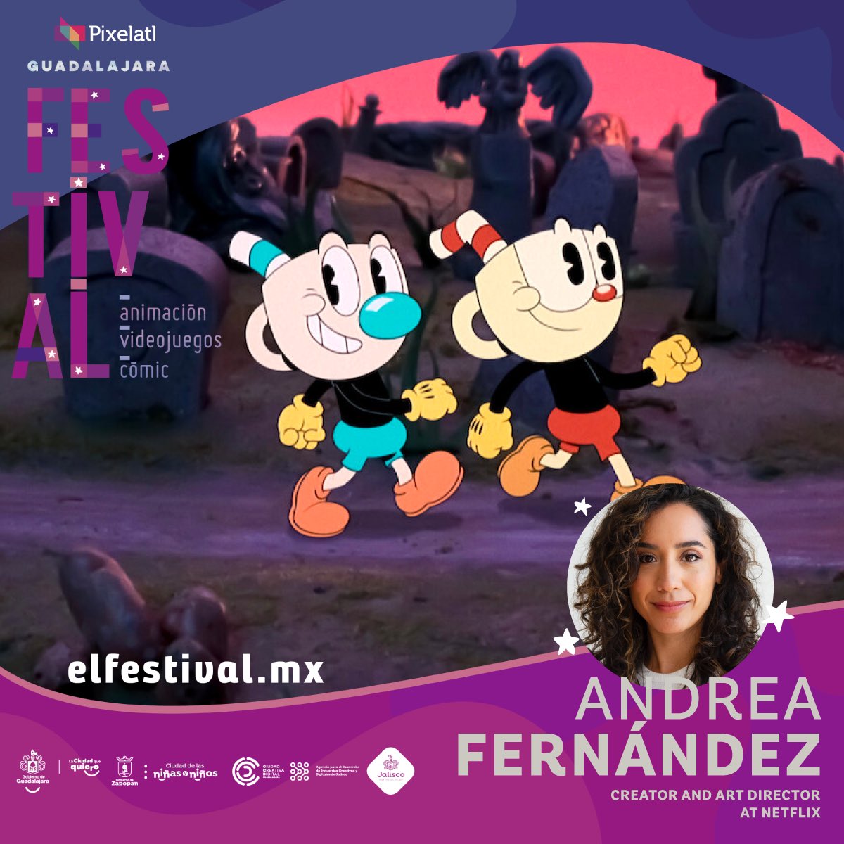 Andrea Fernández es una artista chilena con larga trayectoria en la animación. Se desempeña como directora de arte en The Cuphead Show! para Netflix Animation. Ha trabajado para Warner Bros, Mattel Inc, Cartoon Network...
¡Conócela!
Info: elfestival.mx
#AquíTeEncuentras