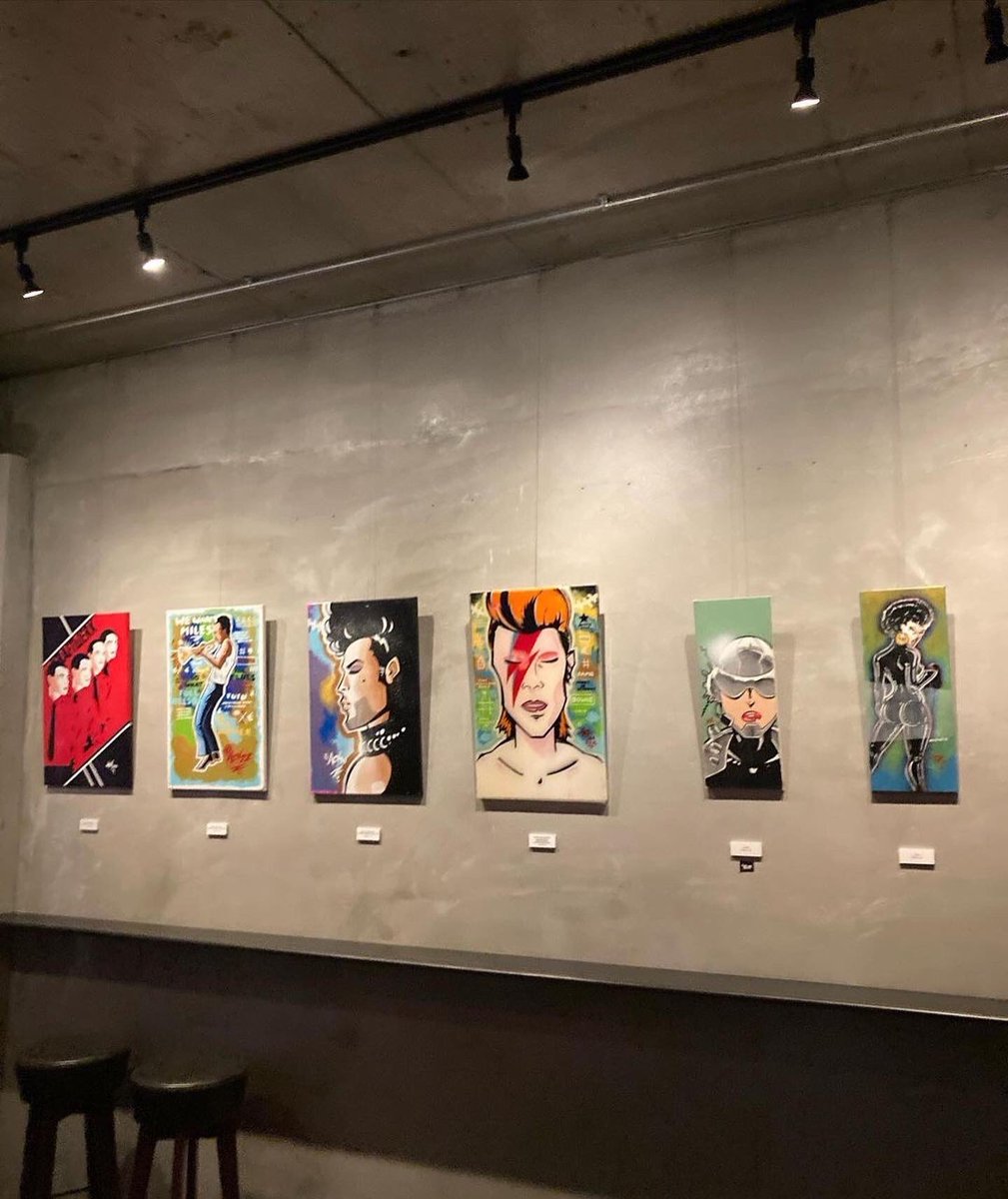 alan_oldham's tweet photo. Scenes from my first-ever ART EXHIBIT “Massive Dynamic” going on NOW at #NickJerky, Kobe, JAPAN! Sponsored by #Extro! Pics by @djkaoll, and that is her in my prototype dress design 😍 Arigato! #art #design #alanoldham #kobe #japan #afrofuturism #detroittechno https://t.co/HvNkhWlvhT