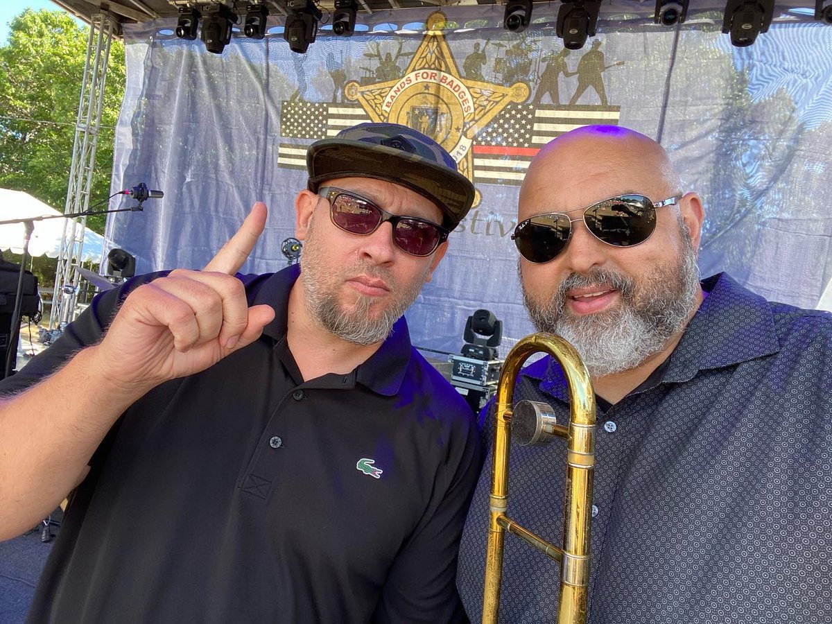bt_trombone's tweet photo. Nice show this weekend with Mr. Szebeda &amp; @duppyconquerors down on the cape! 30 years of music making with my brother! 
#Brotherhood #MusicIsFamily https://t.co/eMLFUI68dI