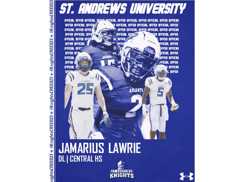 jamariu31957520's tweet photo. After a great conversation with @freezysmalls i’m am exited to announce i have received my first offer from @StAndrewsFB I am thankful for this opportunity💙 @CHSFOOTBALL10 @PitCentralHS https://t.co/5spmmXEBvl