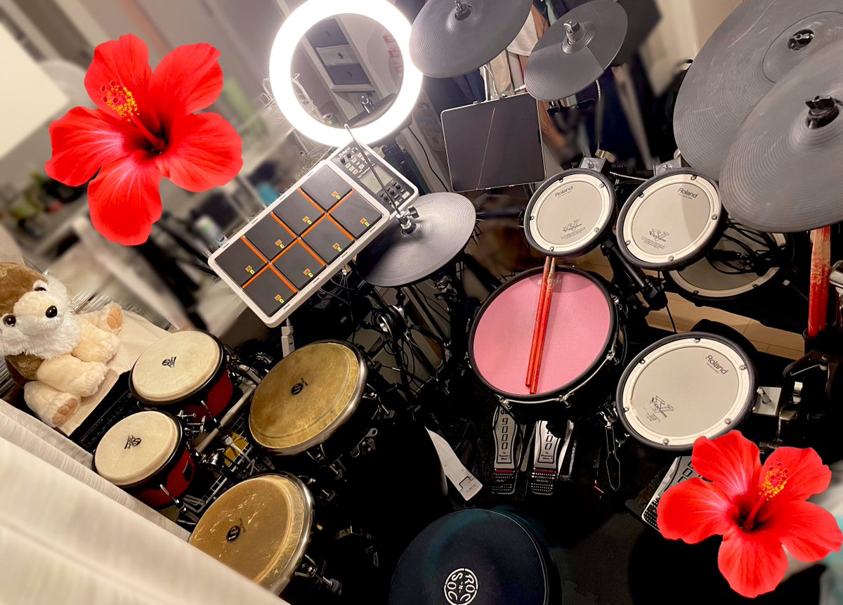 MARI_Drs_Perc's tweet photo. Vdrums✖️Percussion

お部屋の模様替えしたよ♪

#vdrums #percussion 
#ドラム #ドラマー #drummer #drummergirl #桝谷マリ #drum #drums #octapadspd30 #octapad #spd30 #conga #bongo https://t.co/kYP4SyWNo2