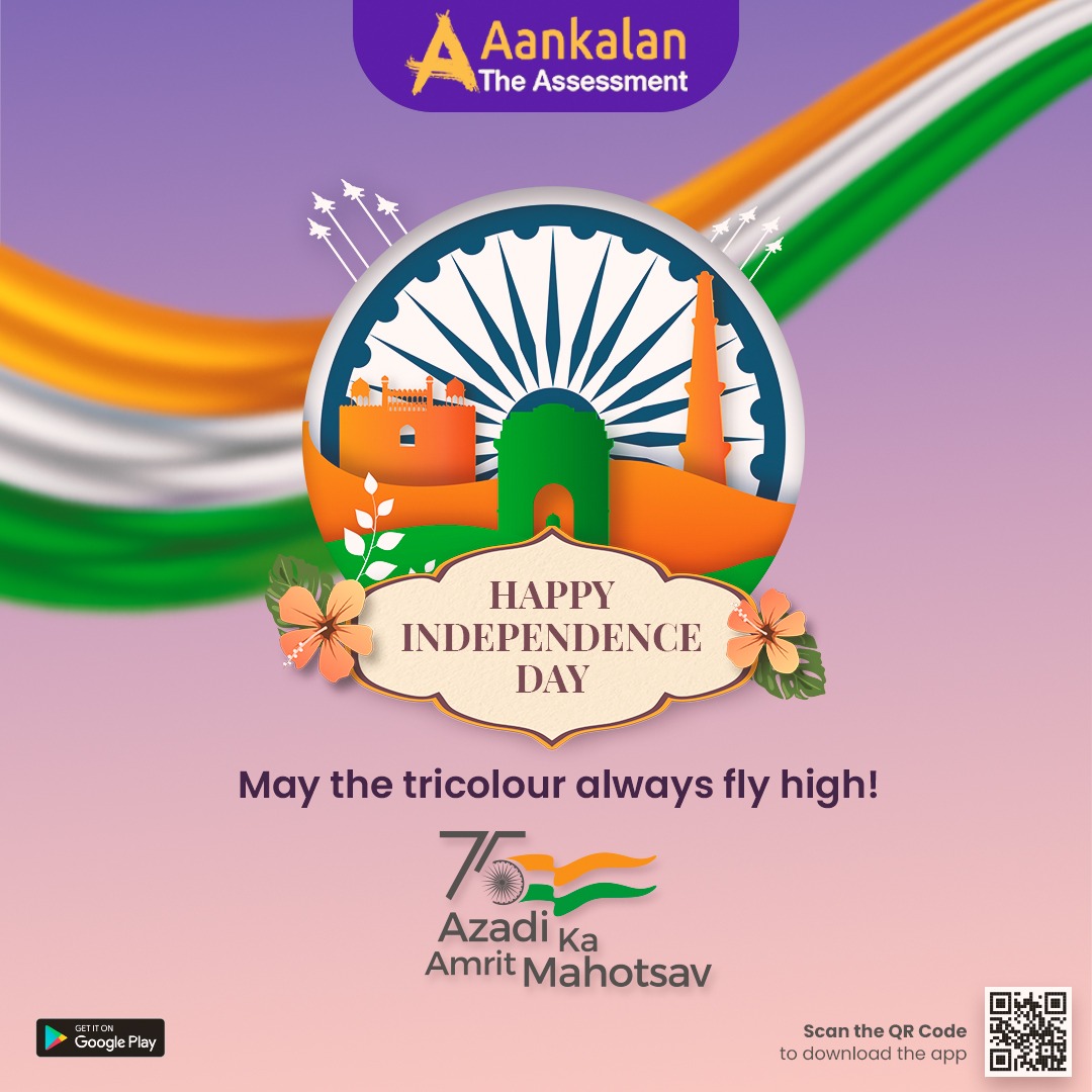 aankalanforall's tweet photo. One of the #beliefs of Aankalan has been #flexibility. The Aankalan app allows #aspirants to appear for #mocktests anytime &amp; anywhere, and for as many tests as they wish. 

 Let your #spirits fly high with the #Indianflag today. 

#HappyIndependenceDay https://t.co/85pAAtNAbI