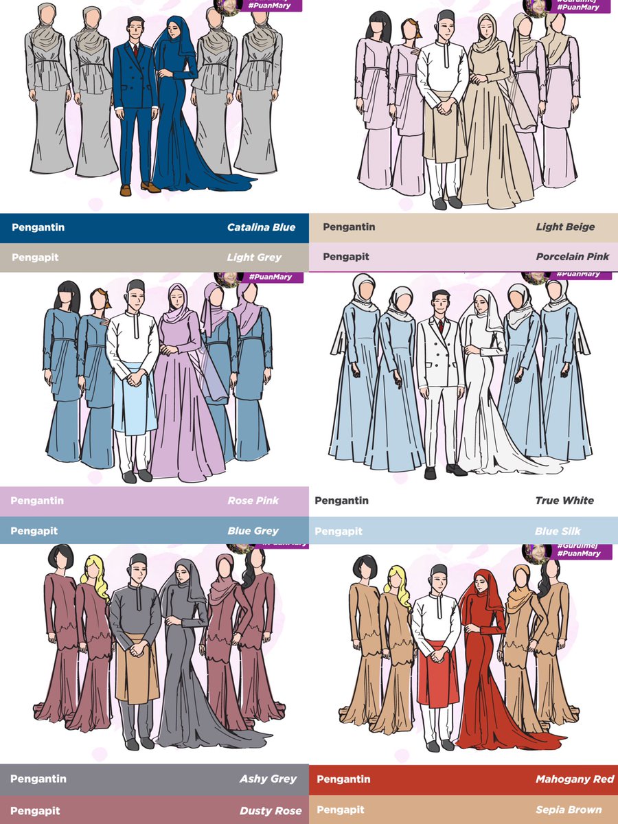 Heres colour ideas for bridesmaids that complement the bride🤵🏽👰🏻‍♀️ 

Checkout the thread below for more bridesmaids outfit recommendation from <a href="/ShopeeMY/">Shopee Malaysia</a>