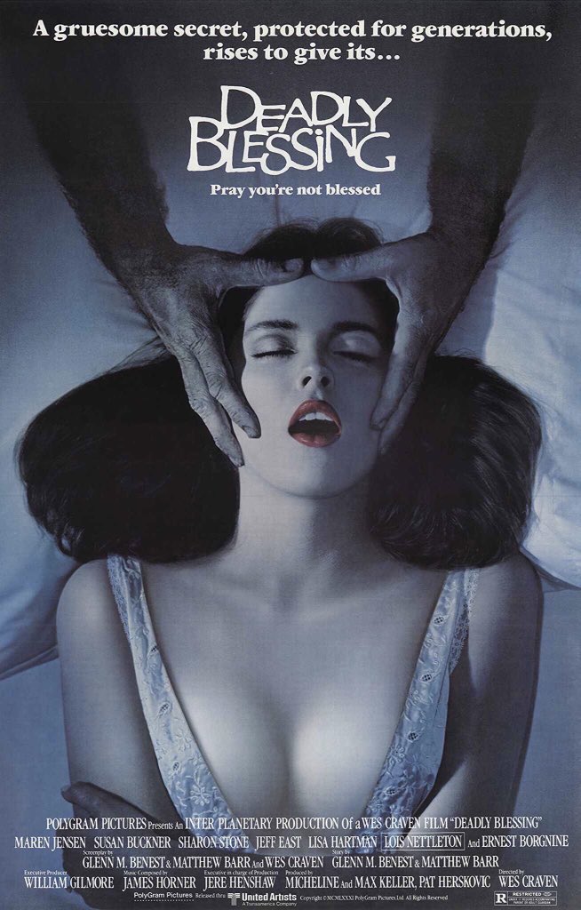 FilmNewsNos's tweet photo. 🎬MOVIE HISTORY: 41 years ago today, August 14, 1981, the movie ‘Deadly Blessing’ opened in theaters!

#MarenJensen #SharonStone #SusanBuckner #JeffEast #ColleenRiley #DouglasBarr #LisaHartman #LoisNettleton #ErnestBorgnine #MichaelBerryman #KevinCooney #WesCraven https://t.co/rSAjEsBAOn