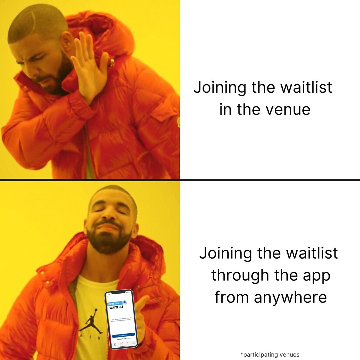 join the waitlist? through the app?? from anywhere??? 🤩