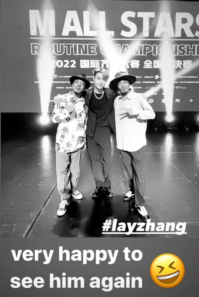 Yixing update: gogobrothers IG 

#layzhang very happy to see him again😆