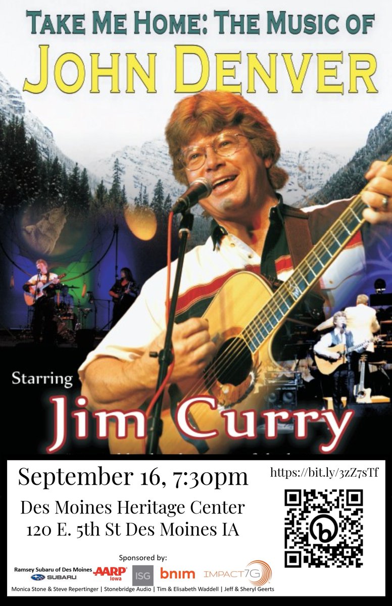 millenniumpress's tweet photo. Don't miss this tribute concert showcasing the music of John Denver performed by Jim Curry, the country's top performer of Denver’s music. Tickets sold support the Des Moines Heritage Trust's mission to promote historic preservation.
Jim Curry Promo Video: https://t.co/pG1YPmviPN https://t.co/3ILIoGKfan