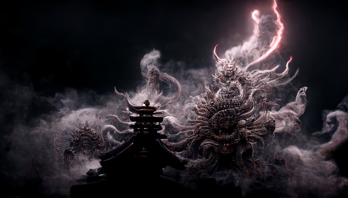 KibagamiYomi's tweet photo. Japanese God Susanoo, God of the sea, storms, fields, the harvest, marriage, and love. 建速須佐之男命
#midjourney #aiartcommunity #AiArtwork #digitalart #japanesegod #建速須佐之男命 #神様 https://t.co/UEVUvCuZFx