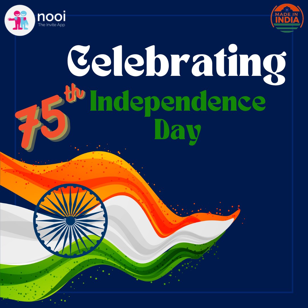 thenooi's tweet photo. 75th Independence day Greetings ✨ from ‘nooi – The Invite App’.

App available on Google Play Store and App store.

#nooi #TheInviteApp #invite #einvite #IndependenceDay https://t.co/sLFqGeIrs4