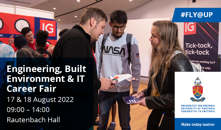 UPTuks's tweet photo. ENGINEER YOUR CAREER: EBIT student, employers are looking for YOU! The upcoming Engineering, Built Environment & IT Career Fair is an opportunity to engage with recruiters & secure your big job! The EBIT #UPCareerFair is open to all UP EBIT students.
#getreadyforwork #TheUPWay https://t.co/gHenpPle3m