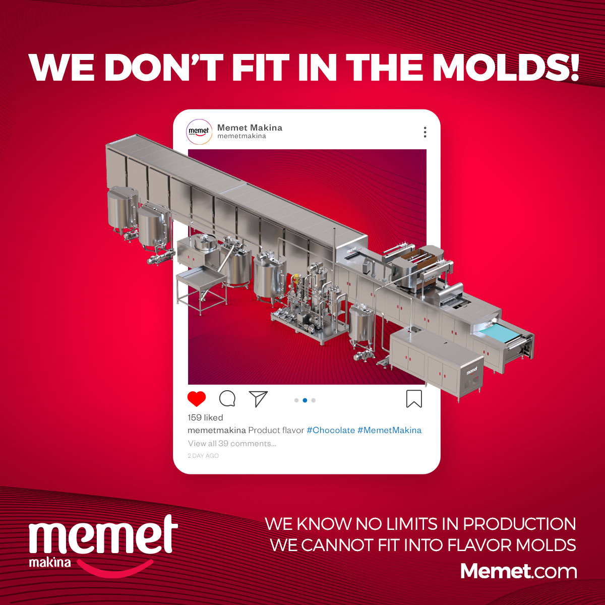 memetmakina's tweet photo. We're out of line again! As Memet Makina, we always work with the motto of innovation, know no limits in production, and leave happy customers with us. 😊
#Memet #MemetMakina #Makina #Chocolate #Machine #Machinery #Moulding #Packaging #CoconutPressingMachine #CandyProductionLine https://t.co/uA5NWYWucf