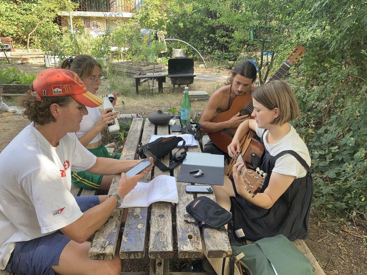 We had our extraordinary sound designer @AliceBHBoyd in rehearsals this weekend. She is co-composing live music with Lewis Bell. Look out for a trailer where you can hear some of their beautiful songs coming soon!! ✨
