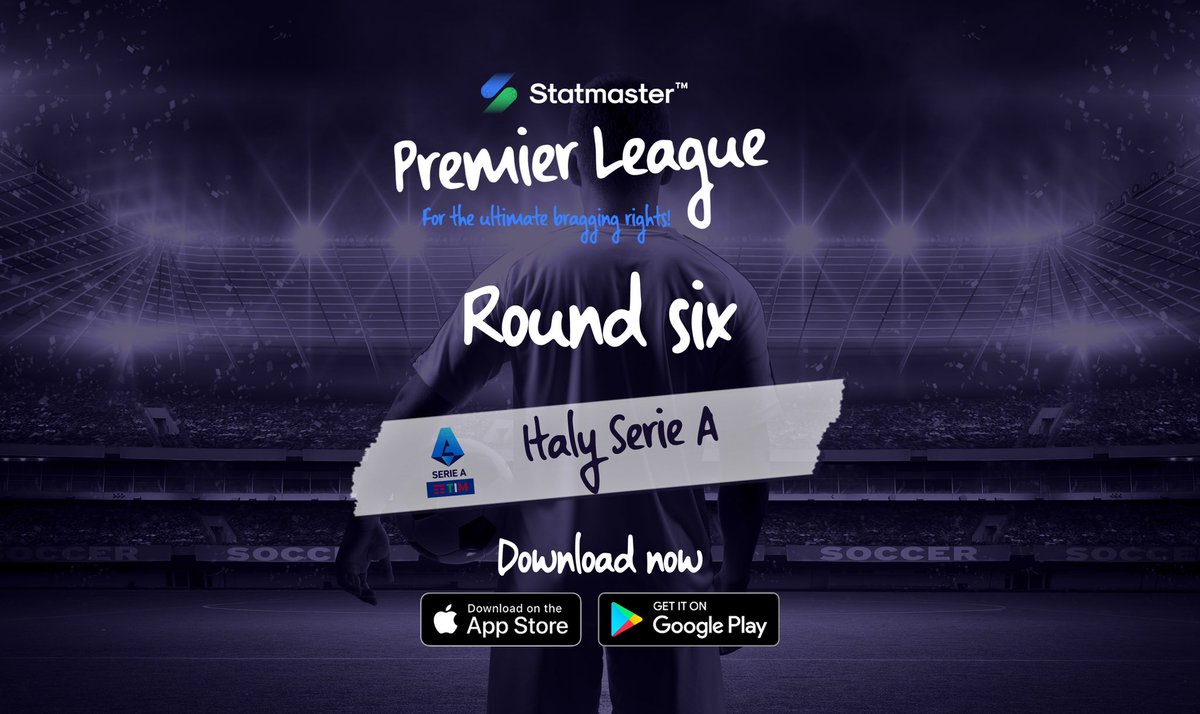 statmasterio's tweet photo. Round Six is now LIVE

#StatmasterPremierLeague

TheNoble still top only by 1 point…

Can anyone catch him?

Points
3-Win, 1-Draw or 0-Loss

Bonus points
⚽Over 2.5 Goals
⚽A 1st Half Goal
🚩Over 3.5 1st Half Corners

Welcome to Italy https://t.co/CuGXxwRSxM