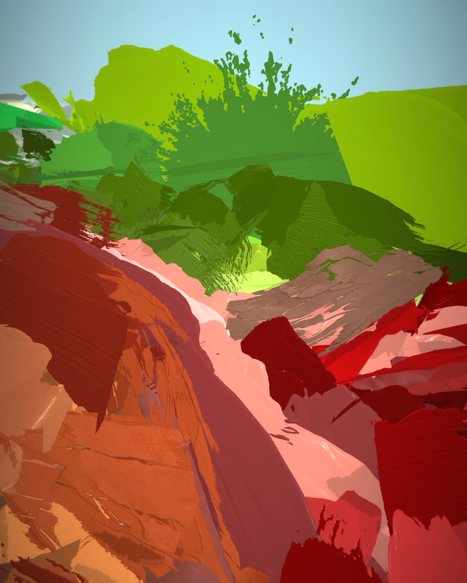 _AlisonGoodyear's tweet photo. More of my virtual abstract painting #VーABpainting #slowpainting ‘Green Palette No.1' which was shortlisted for the #beeppaintingprize2022 #elysiumgallery on till 10th Sept #TiltBrush #OpenBrush #AlisonGoodyear #PollockKrasnerFoundation #PKF #palette #VRア #VR #art #phygital https://t.co/5q6K2dO7Yc