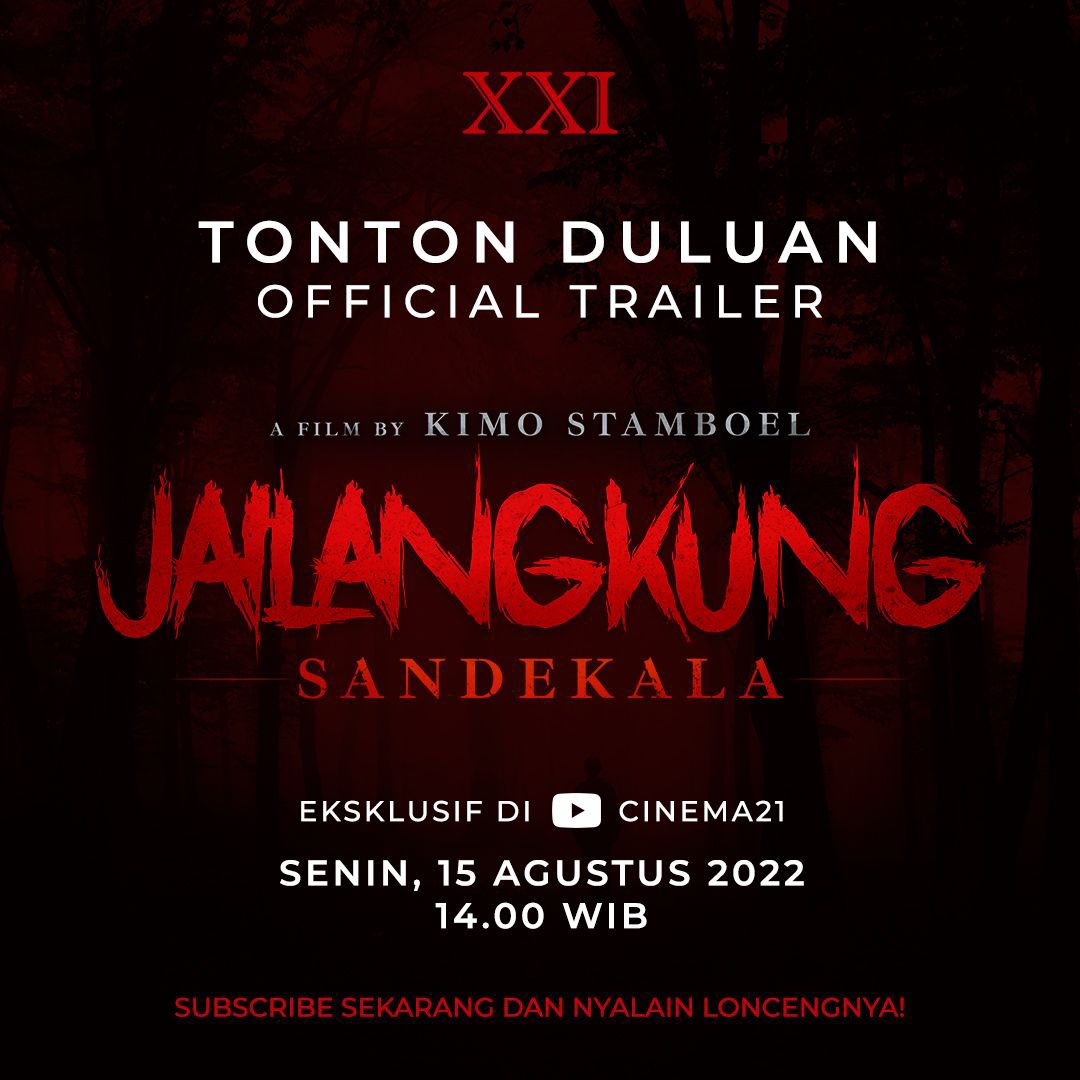 cinema21's tweet photo. TRAILER JAILANGKUNG SANDEKALA BISA DILIAT SEKARANG!!

Tonton trailernya di YouTube Cinema21 sekarang untuk jadi yang paling duluan melihatnya

https://t.co/BhC5V9Dqgt https://t.co/du2GLnxVGd