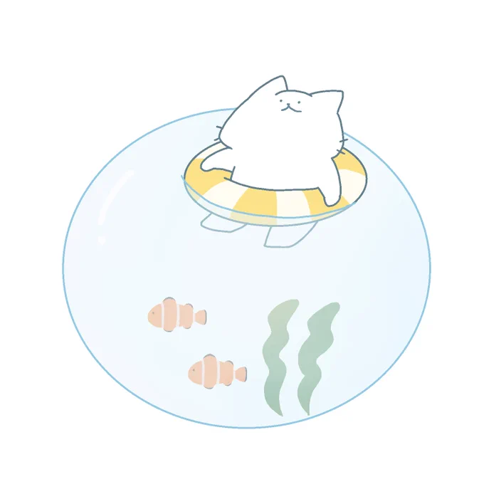 ぷかぷか#イラスト 