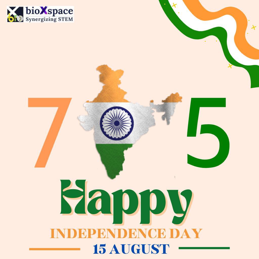 bioxspace's tweet photo. BioXspace wishes all Indians a very Happy Independence Day 🇮🇳

#IndiaAt75 #HarGharTiranga #India #IndependenceDayIndia #IndependenceDay2022 https://t.co/BsbxzzJlCM