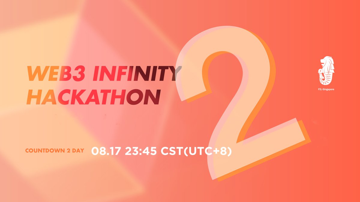 force_ipfs's tweet photo. Only 2 days left to submit your project for #Web3InfinityHackathon! 🏕️
Make sure you have uploaded all that needs to be submitted! #Filecoin #forcecommunity
Come and share $100,000+🥳🥳 https://t.co/J6tA4BDnVI
