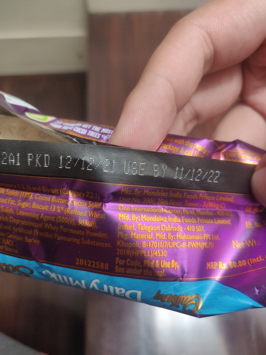 Abhay5599's tweet photo. @DairyMilkIn @cadburysilk @CadburyUK @CadburyWorld @Cadbury_SA @CadburyUK this is spoilt way before expiry date. Absolutely disgusting smell l. Had abite of it and it tasted awful https://t.co/mQfVoeOxFW
