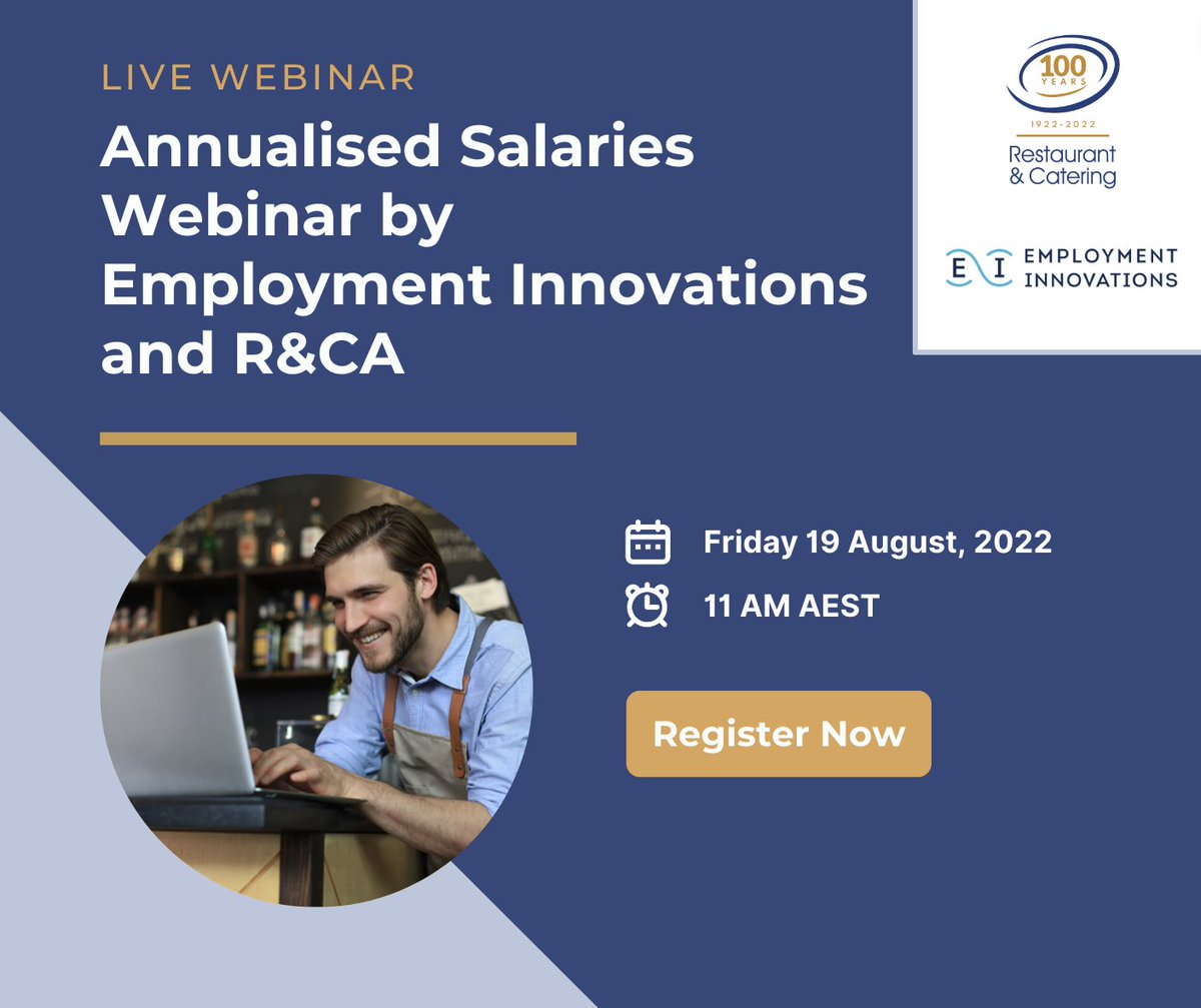 Are you prepared for the annualised salaries changes from 1 September?

If you have staff on an annualised salary, you do not want to miss these changes!

👉 REGISTER HERE: bit.ly/RIASalariesWeb…