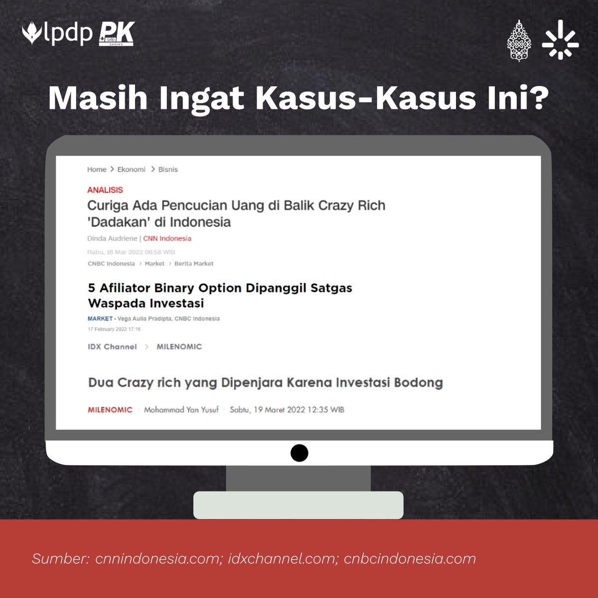 fiifafifah's tweet photo. Boleh kok bekerja keras hingga target keuangan pribadi terpenuhi. Tapi, jangan sampai keserakahan atau ambisi untuk menjadi crazy rich menggelapkan mata dan menumpulkan akal sehat kita, ya! 

Bagaimana ya, cara mengontrol diri dan mewaspadai godaan investasi bodong? Simak konten https://t.co/6UgmR82YGB