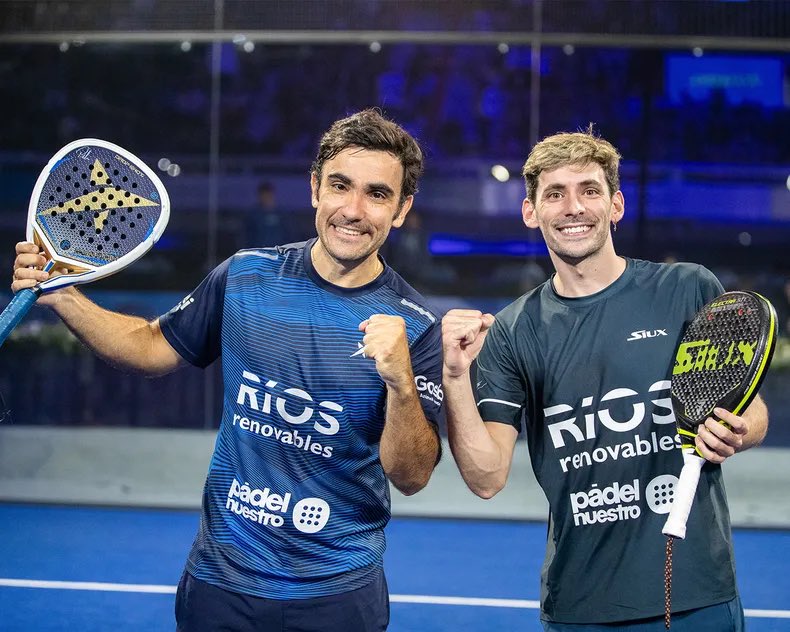 AdalRiosGil's tweet photo. Campeones de Mendoza en la premier padel !!!!! Felicitaciones para Pablo Lima y franco Stupa. Transmitiéndo grandes valores @RiosGroup https://t.co/W2JpusL6Ry