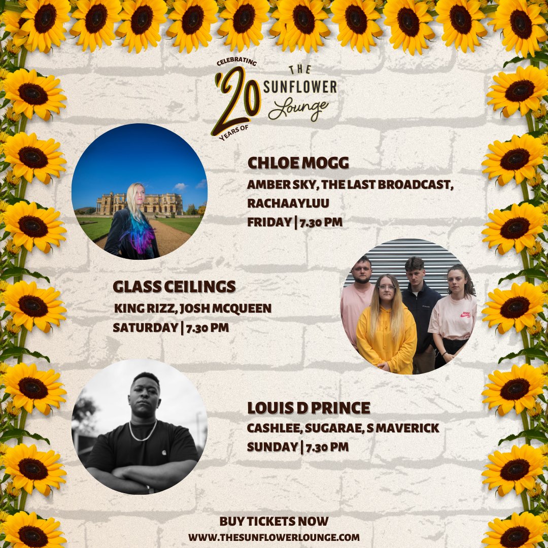 Sunflowerlounge's tweet image. THIS WEEK 💥

🌻 TONIGHT - Lorenka
🌻 Tuesday - Alice Lily
🌻 Thursday - Jason Duffill 
🌻 Friday - @ChloeMogg
🌻 Saturday - @glassceilingsof
🌻 Sunday - Louis D Prince

Tickets: bit.ly/3RbkaWO