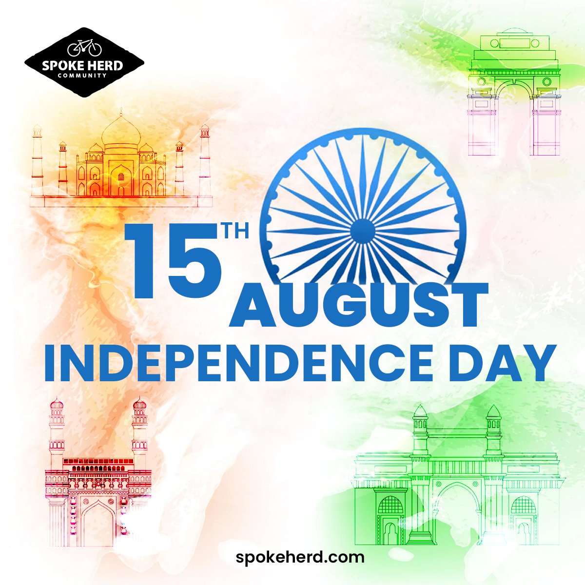 SpokeHerd's tweet photo. May you soar high in the realm of freedom! Celebrate the spirit of patriotism and salute this great nation on this Independence Day.

A big salute to all the great souls who sacrificed their lives for our independence! 

Jai Hind!

#happyindepenceday #15August #freedom #india https://t.co/zR7PFgKowt