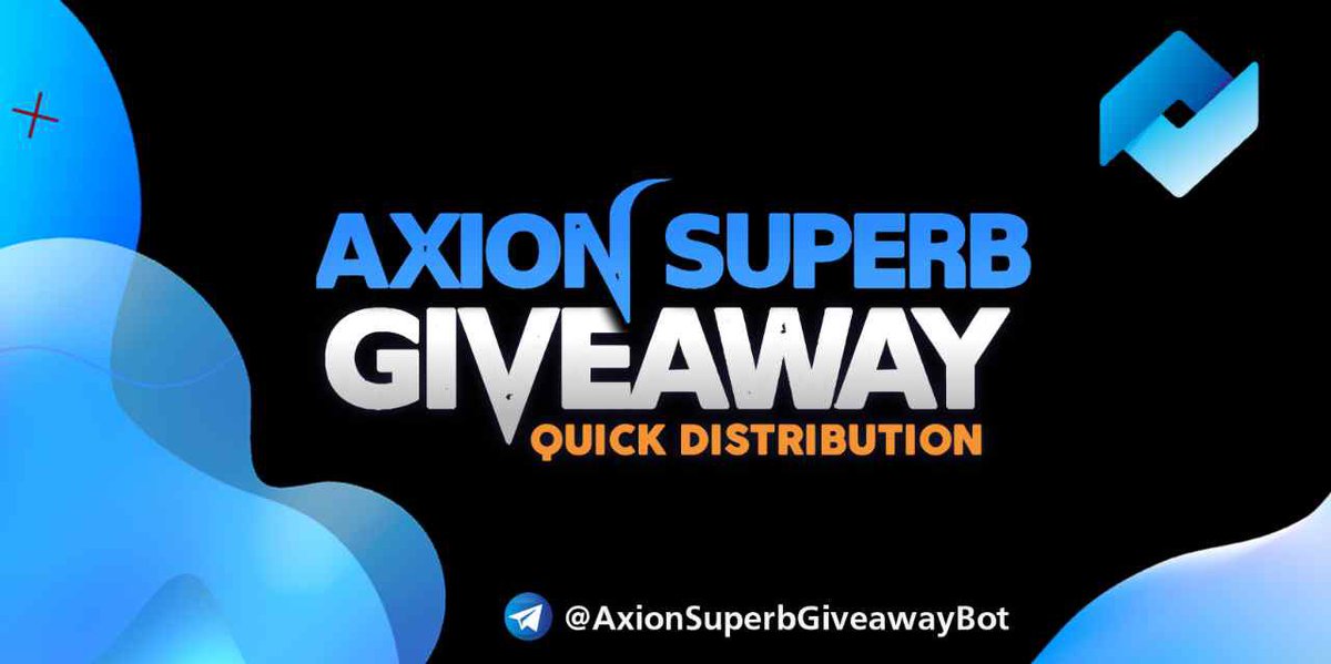 🔥 Airdrop: Axion Superb Giveaway 
💸 Prize Pool: Unlimited 
💎 Per Claim: 100 AXN
👥 Referral: /per 250 AXN
🏦 Distribution: Within 1 hour

🔗 Airdrop Link: telegram.me/AxionSuperbGiv…
