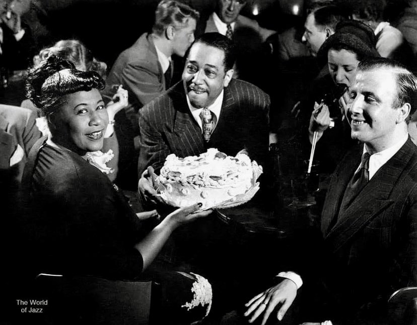 CryJazz_10's tweet photo. Ella Fitzgerald, Duke Ellington and George Shearing https://t.co/Z5Nt2vJeOj