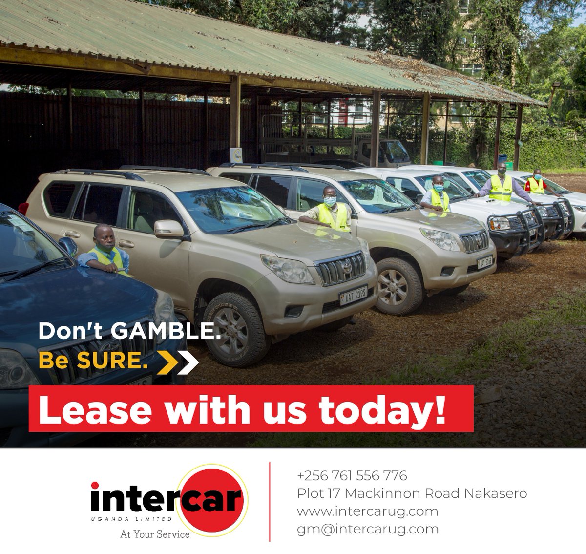 IntercarUganda's tweet photo. Your business is too valuable to be uncertain about your partner and the quality of their delivery.

Let's remove that uncertainity. With us, what we promise is what you get!

Contact us on 0761556776 or 0392176512 and let's talk 

#OperationalLease #CarRentalService https://t.co/3u2L7dEepM