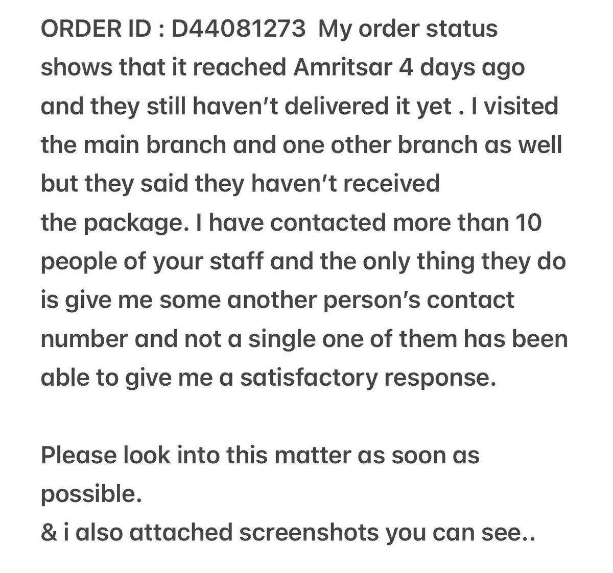 varun_ragbotra's tweet photo. @DTDCIndia Your service to worse . My parcel not yet delivered to me from last 2 weeks 🤬. To worse delivery partner dtdc shame on you &amp; worse coustmer service. #SUNOO #Trending #tercih2022 #nsfwtwt #news https://t.co/Wckbjg3Aa0