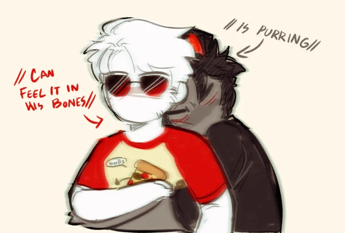 instead of going to bed to be well rested for my root canal tomorrow i draw davekat. #homestuck #davekat 