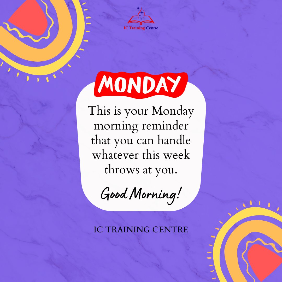 ICTraining_'s tweet photo. Here's some motivation to get you ready for the start of the week.
#mondaymotivation #newweek #newday #newstart #ictraining #london #quotes #inspiration https://t.co/pGCMN1f1GB