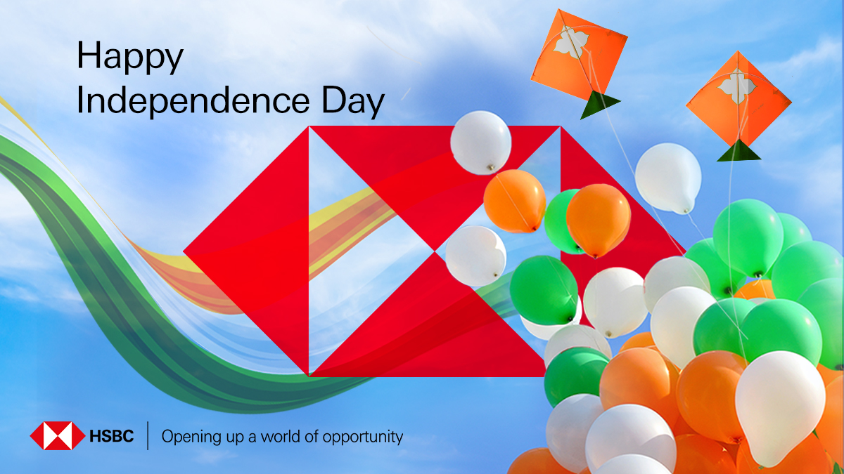 HSBC_IN's tweet photo. As #India steps into its 76th year, we remember the milestones, celebrate the progress & welcome a future filled with limitless opportunities. Happy #IndependenceDay!
#OpportunityIndia #IndiaAt75 #HSBCIndia #IndependenceDay2022 #FestiveHex #AzadiKaAmritMahotsav #tricolour https://t.co/X64P7t3BHV