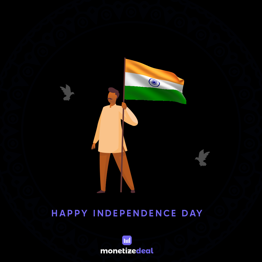 MonetizeDeal's tweet photo. This Independence Day, let's take a pledge to protect the peace, diversity, harmony, and unity of our great nation. Happy Independence Day.

#IndependenceDay #india #socialmediamarketing #socialmedia #HarGharTiranga https://t.co/rn5VXZp23J