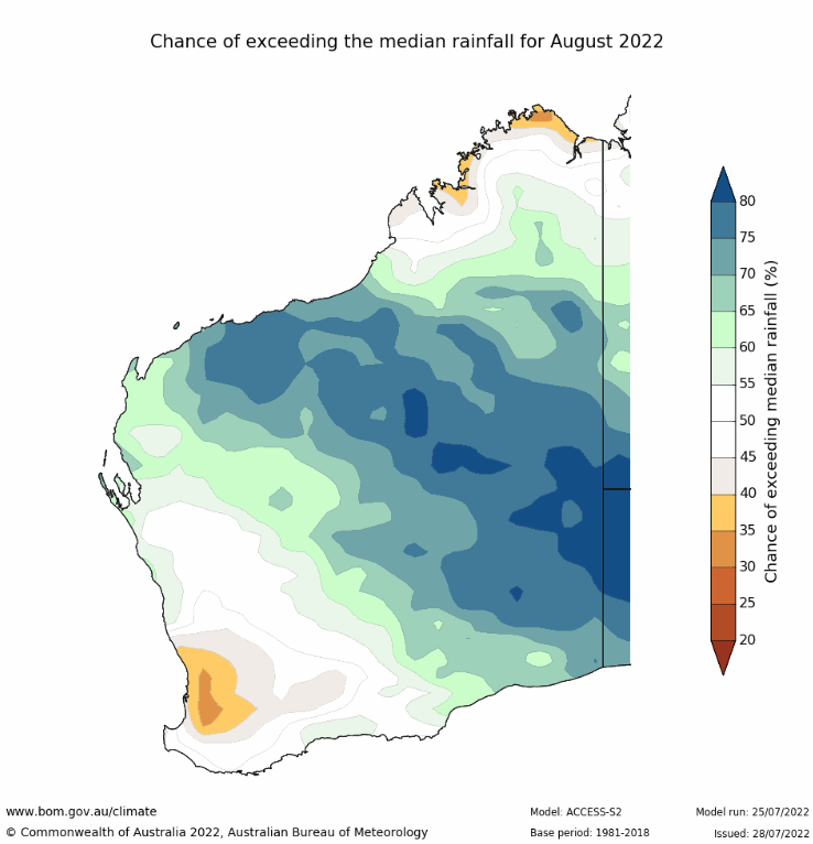 MeredithGuthr15's tweet photo. Latest @DPIRDbroadacre rainfall to date map 1-14 August - will more rain in the next 3 days. Morawa has 34 mm (average for August) and is expected (via @Windycom) to receive 37 mm in the next 3 days. Both SSF and @BOM_WA ACCESS model didn't forecast a wet August #climate https://t.co/hO9nGUXRuR