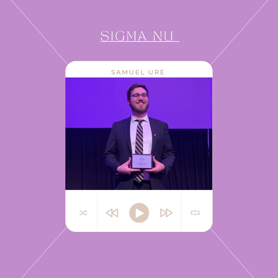maverickfsl's tweet photo. This week’s Senior Spotlight goes to Samuel Ure from Sigma Nu!!! He’s a Recreation Parks and Leisure Services major w/ a double emphasis in Resource Management &amp; Leisure Planning Management. After graduation, he plans to find a job that’s in natural resource management field. https://t.co/j4MCSJTqu5