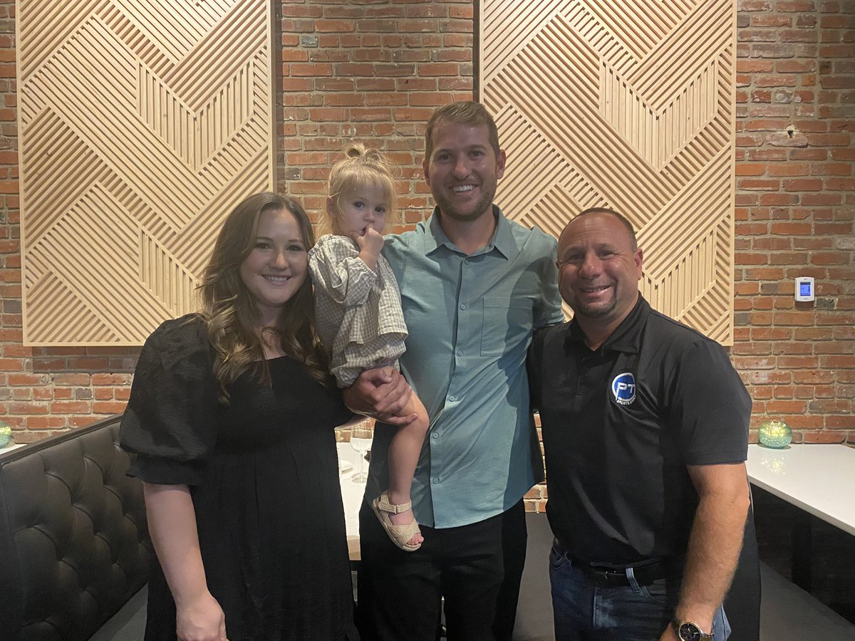 PTSportsGroup's tweet photo. Great day on the bump = A great dinner out with the family @kwade_48 #onemission #onefamily #oneprimetime https://t.co/E6U6TVAQZW