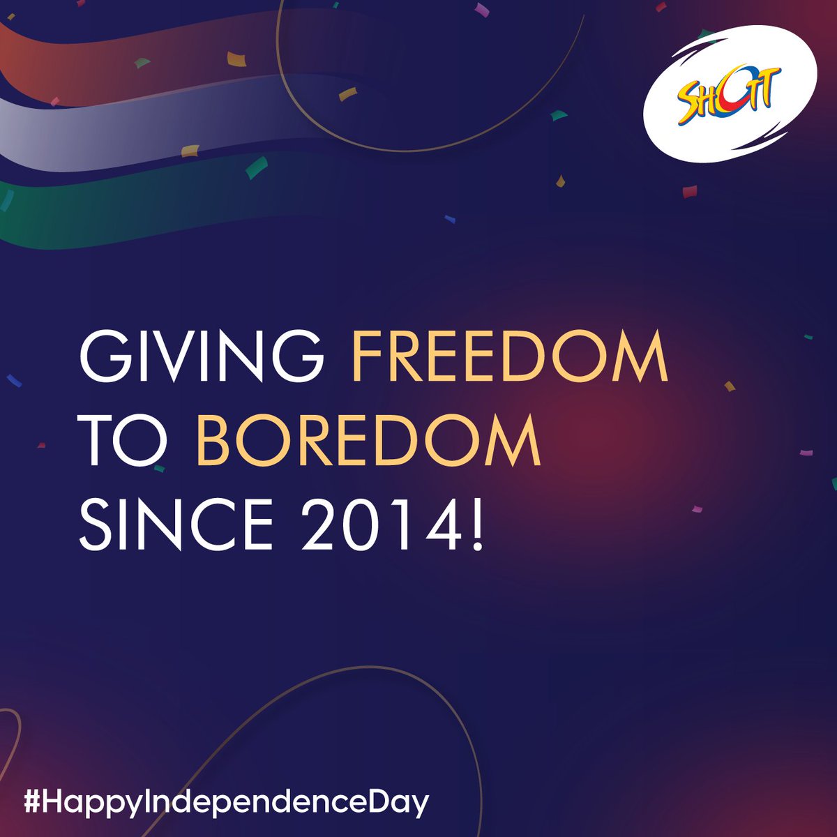 shottindia's tweet photo. Happy birthday to us &amp; happy Independence day to you!

#IndependenceDay #SHOTTBirthday #Topical #MomentMarketing https://t.co/QbHjFjYxtR
