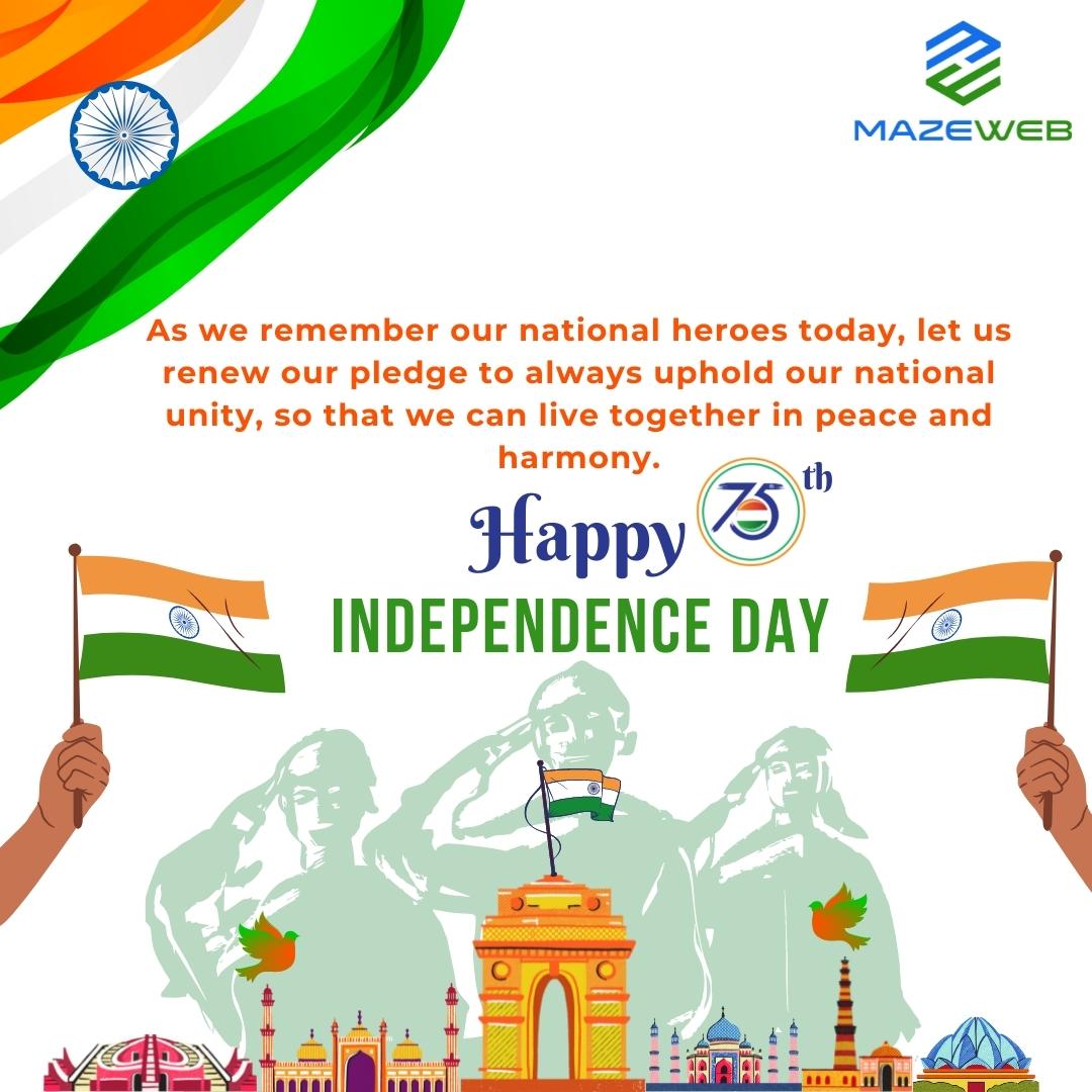 mazewebtech's tweet photo. Again, it is time for us to show every other nation that we are great people from a great nation. And let us continue our fight towards the prosperity and betterment of our dear motherland. The entire team of Mazeweb Technologies. wishes you all a very Happy Independence Day! https://t.co/3coKVFVRFb