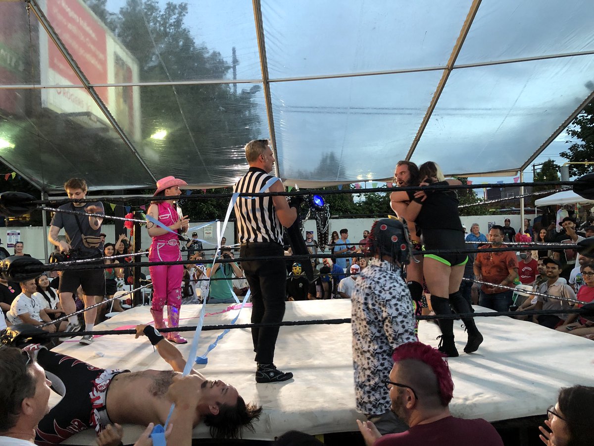 paliontology's tweet photo. It’s over! @GodsGiftMRB takes advantage of the perfect opportunity and is now your new Infinity Champion @WrestleCoreRLD! MRB remains undefeated in Wrestlecore (or so he said earlier) #SalvationIsInfinity https://t.co/gb7hJEdvs7