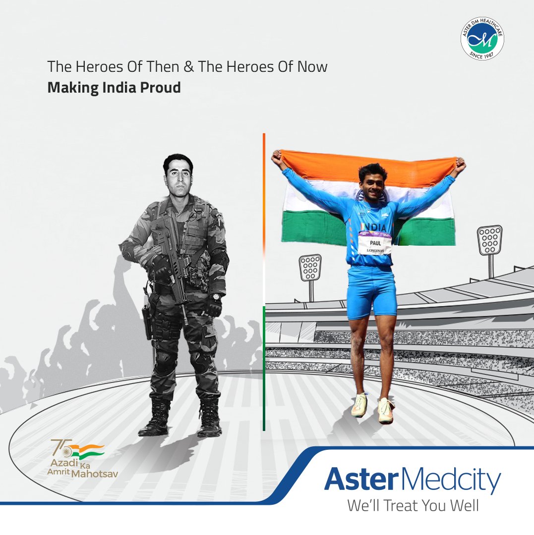 AsterMedcity14's tweet photo. #thenvsnowchallenge #IndiaAt75 #independenceday2022 #cwg2022🏅  #astermedcity https://t.co/GgQa3roQ99