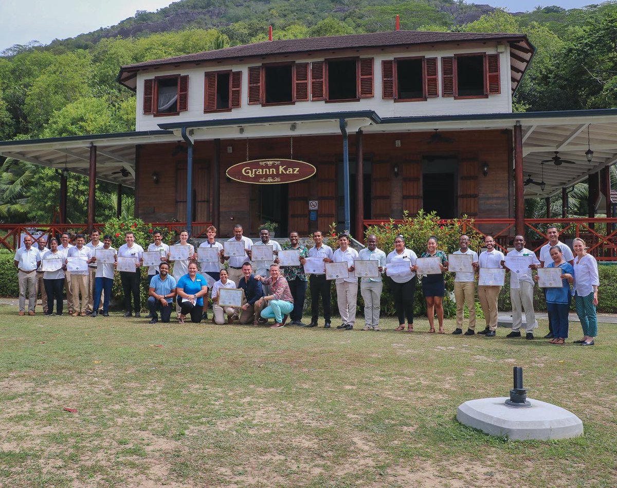 What a wonderful graduation ceremony at <a href="/HiltonHotels/">Hilton Hotels</a> Seychelles 🇸🇨 thebutlerschool.com #seychelles #hiltonhotels