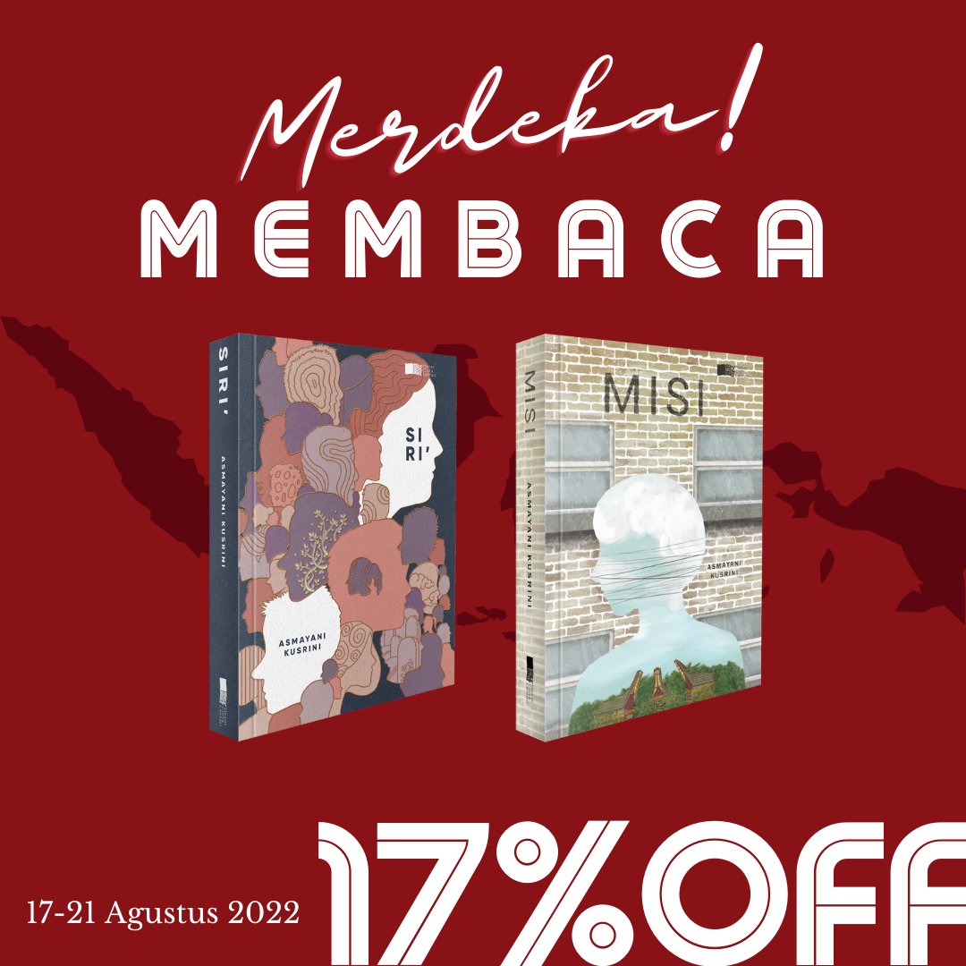 mcl_publisher's tweet photo. Merdeka! Merdeka! Merdeka! ❤️‍🔥❤️‍🔥❤️‍🔥
#MerdekaMembaca bersama MCL Publisher diskon 17% untuk pembelian via Shopee dan Tokopedia hanya sampai 21 Agustus 2022. Checkout sekarang ya! https://t.co/m8JvhiGmcb