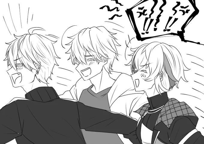 引用元の絵と一緒に投稿するつもりだったけどボツになったAQFも供養〜😌

あれ〜るコルチにめちゃめちゃ指導されてた問題児三人が今ではみんな十分オーダーできるくらい成長してるんだもんな〜感慨深いな〜って思いながら描いたやつ https://t.co/hu0ugUFTHn 