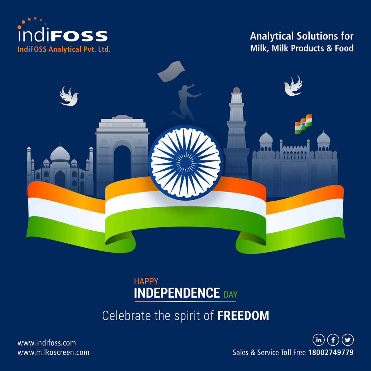 indiFOSS's tweet photo. 'Let’s salute the martyrs for the sacrifices they made and thank them for giving us our today.'
Happy Independence Day 2022
#independenceday2022 #indifoss #milkoscreen #bioeasy #ganeron #harghartiranga #indian
#trending #viral #food https://t.co/WxdORKPIyZ