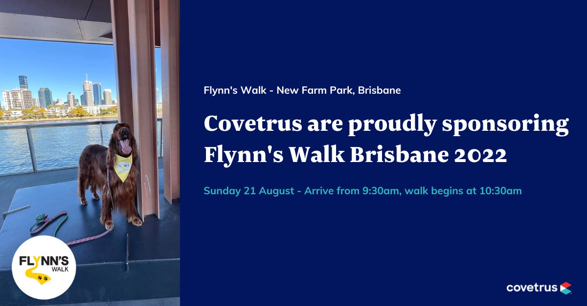 🐕 <a href="/FlynnsWalk/">Flynn's Walk</a> Brisbane is coming this weekend! Covetrus are sponsoring the event and providing a free coffee for all walkers. More event details: facebook.com/events/5477945… #Flynnswalk